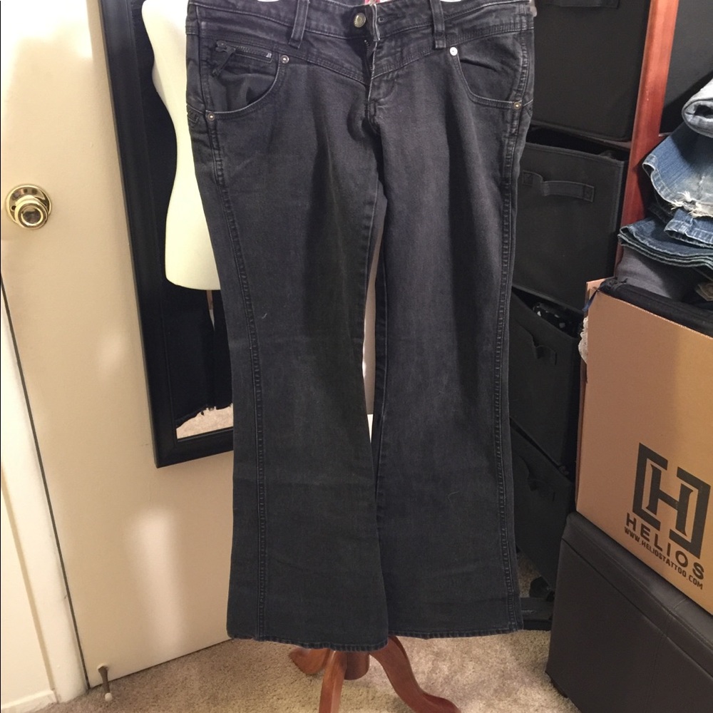 Black flare jeans